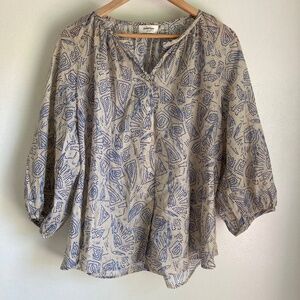 Patterned Blue Buttondown